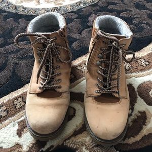 Zara Lace Up Tan Winter Boots Lined 37